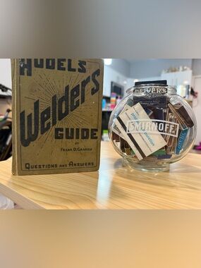 Old vintage matches and welder book